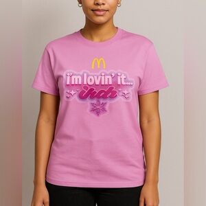 McDonald’s x ICY “I’m‎ Lovin’ It” Fries Graphic Tee Bonbon Pink Size Medium